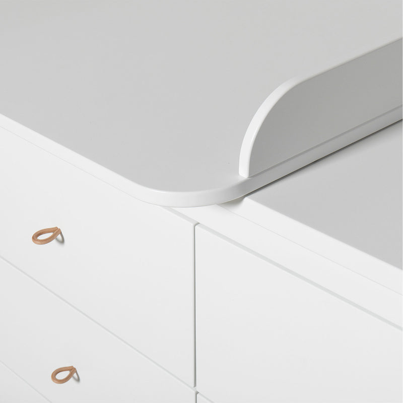 Tabla cambiador small cómoda 6 cajones WOOD Oliver Furniture blanco