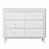 Oliver Furniture Wood chest of 6 drawers White + changing table small