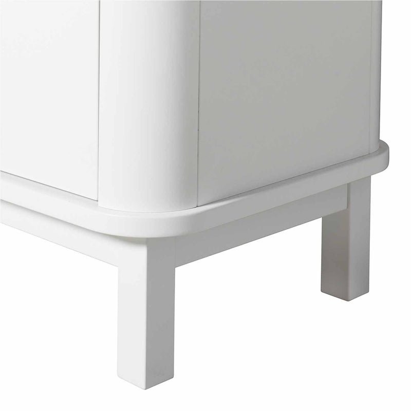 Oliver Furniture Wood Kommode mit 6 Schubladen Weiß + Wickelplatte klein