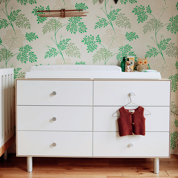 Oeuf chest of drawers changing table Merlin 3 Classic birch white
