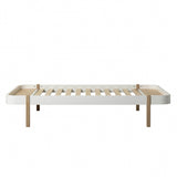 Oliver Furniture Wood Lounger Bett Weiß/Eiche 120x200 cm