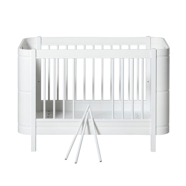 Oliver Furniture Wood Mini+ Babybett exkl. Umbauset Juniorbett Weiß 68x122 cm