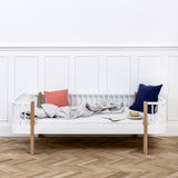 Oliver Furniture Wood Original Bettsofa Weiß/Eiche 90x200 cm