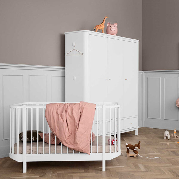 Oliver Furniture Wood Baby- und Kinderbett Weiß 70x140 cm