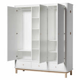Oliver Furniture Wood wardrobe 3 doors white/oak