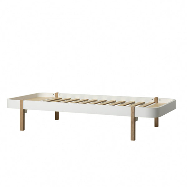 Oliver Furniture Wood Lounger Bed White/Oak 90x200 cm