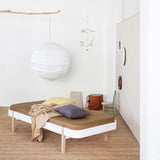 Oliver Furniture Wood Lounger Bett Weiß/Eiche 90x200 cm