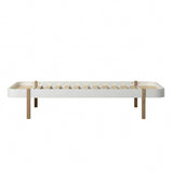 Oliver Furniture Wood Lounger Bed White/Oak 90x200 cm