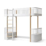 Oliver Furniture Wood Original Hochbett Weiß/Eiche 90x200 cm