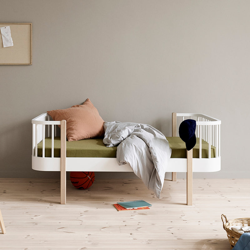 Oliver Furniture Wood Original Junior- und Kinderbett Weiß/Eiche 90x160 cm