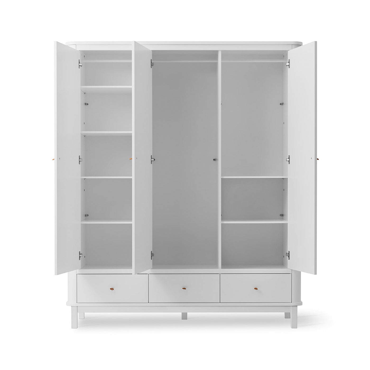 Oliver Furniture Wood wardrobe 3 doors White