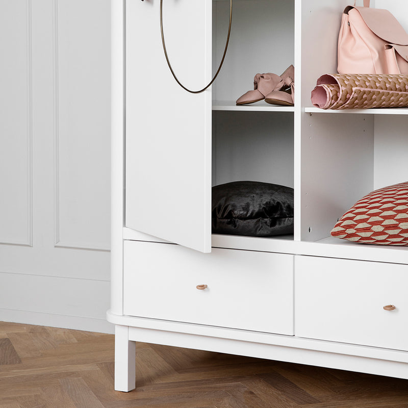 Oliver Furniture Wood Kleiderschrank 2-türig Weiß