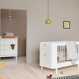 Oliver Furniture Wood Kommode mit 6 Schubladen Weiß + Wickelplatte klein