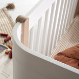 Oliver Furniture Wood Mini+ Basic baby bed white/oak 68x122 cm