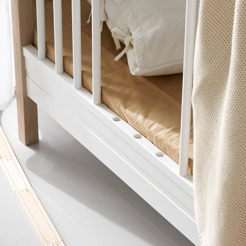 Oliver Furniture Wood Mini+ Basic baby bed white/oak 68x122 cm