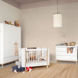 Oliver Furniture Wood Mini+ Basic baby bed white/oak 68x122 cm