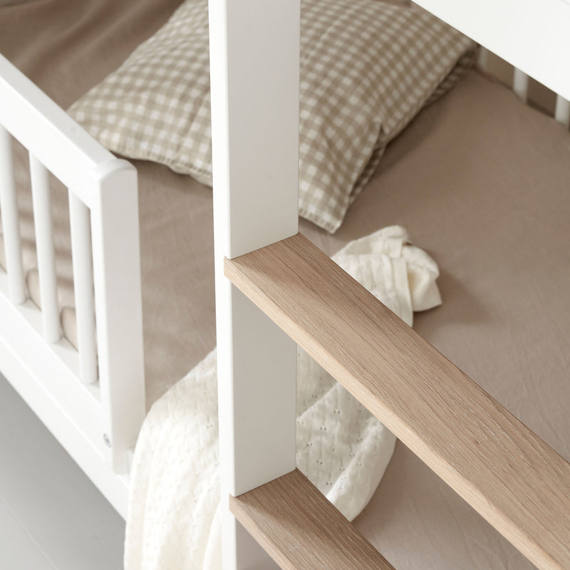 Oliver Furniture Wood Mini+ mid-high bunk bed White/Oak 68x162 cm