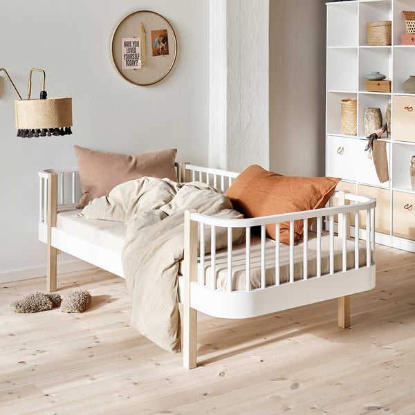 Oliver Furniture Wood Original sofa bed white/oak 90x200 cm