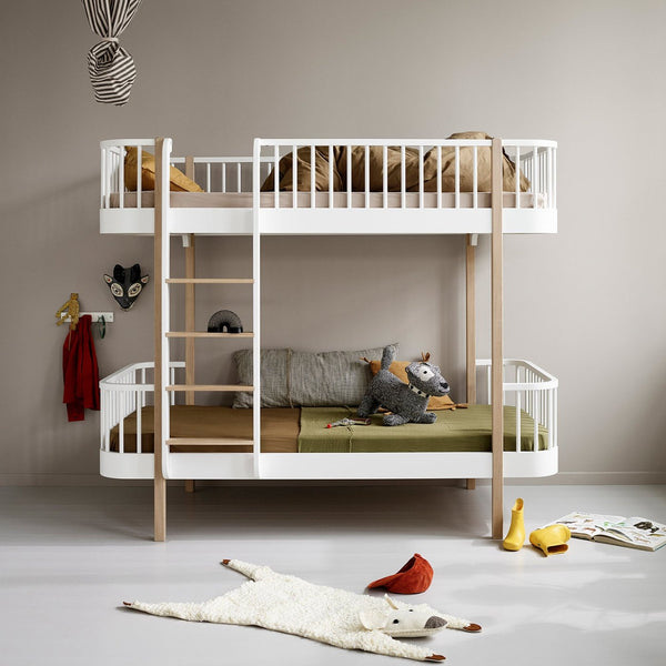 Oliver Furniture Wood Original White/Oak Bunk Bed 90x200 cm