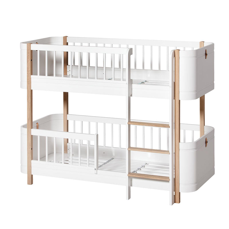 Oliver Furniture Wood Mini+ mid-high bunk bed White/Oak 68x162 cm