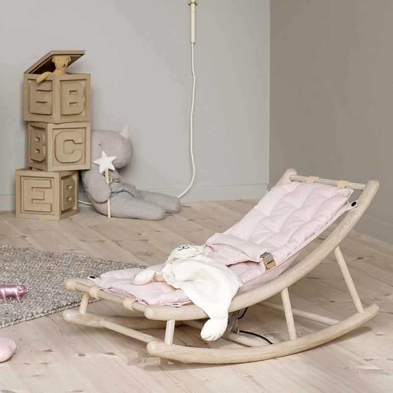 Oliver Furniture Wood baby and toddler rocker oak/pink