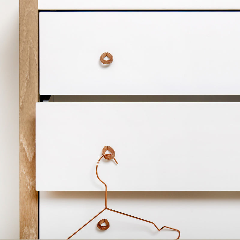 Oliver Furniture Wood Kommode mit 4 Schubladen Weiß/Eiche
