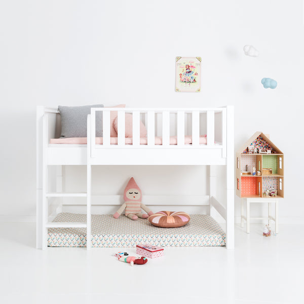 Sanders bed mid-height cot with straight ladder Fanny 90x160 cm