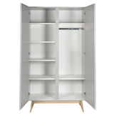 Quax Trendy Schrank 2 Türen 110 x 198 cm, Griffin Grey