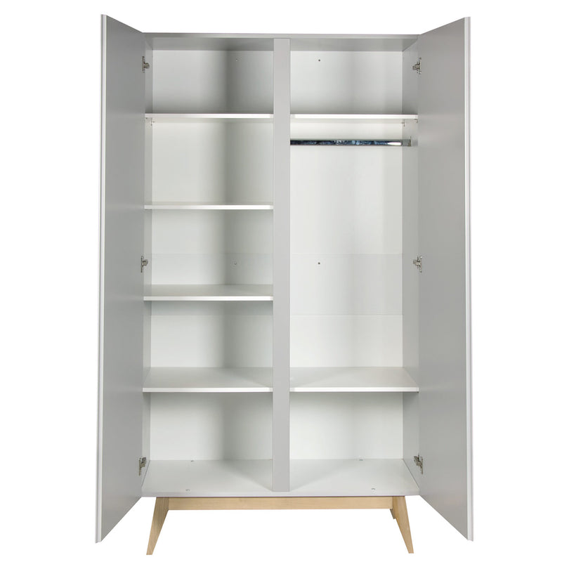 Quax Trendy Schrank 2 Türen 110 x 198 cm, Griffin Grey