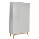Quax Trendy Schrank 2 Türen 110 x 198 cm, Griffin Grey