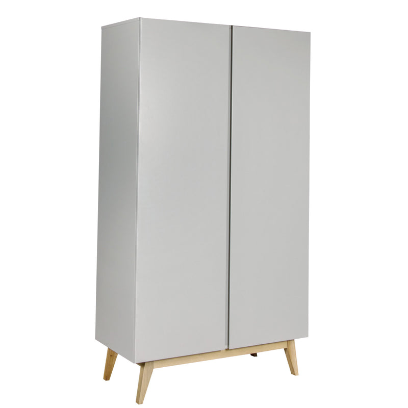 Quax Trendy Schrank 2 Türen 110 x 198 cm, Griffin Grey
