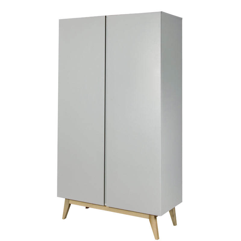 Quax Trendy Schrank 2 Türen 110 x 198 cm, Griffin Grey