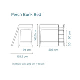 Oeuf Perch bunk bed walnut 90x200 cm