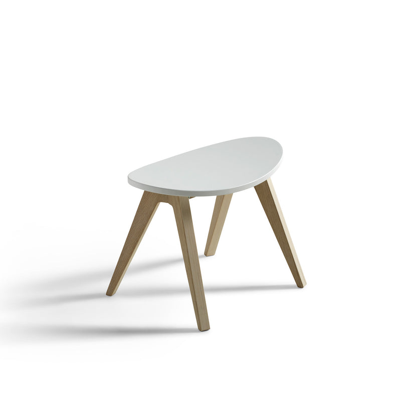 Oliver Furniture Wood Pingpong Hocker Weiß/Eiche