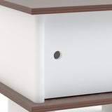 Oeuf Mini Library bedside table in walnut white