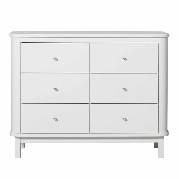 Oliver Furniture Wood Kommode mit 6 Schubladen Weiß