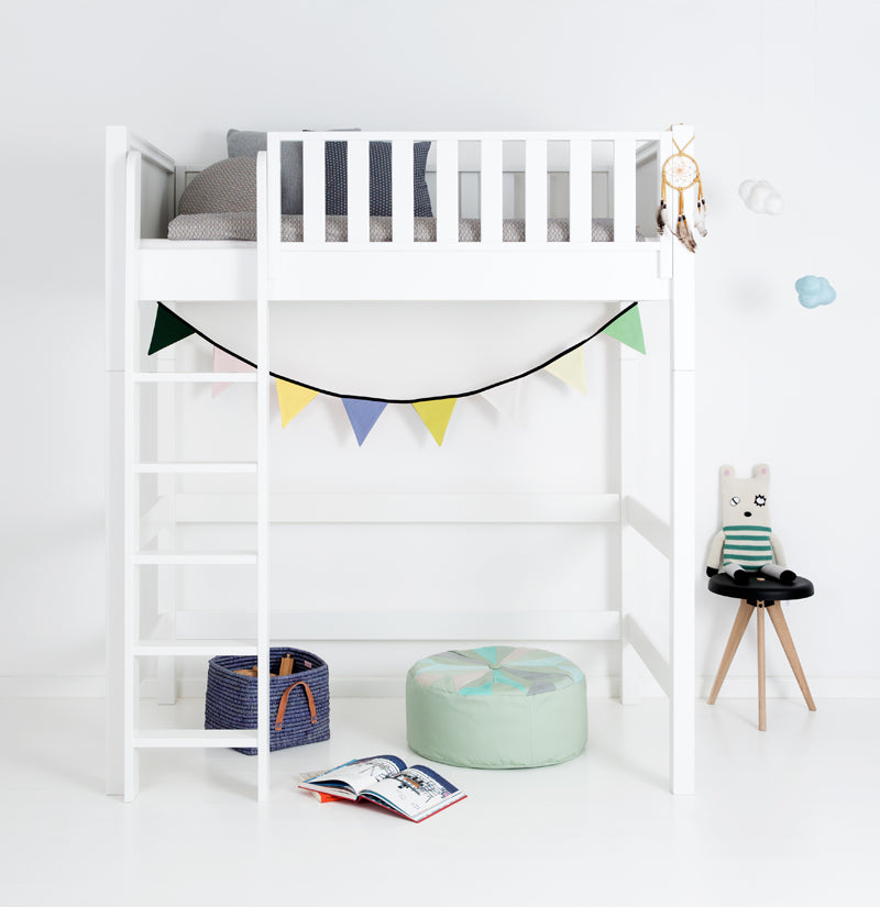 Sanders bed Loft bed with straight ladder Fanny 90x160 cm