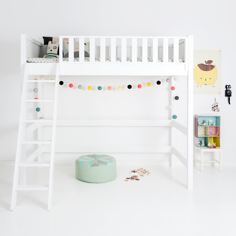 Sanders loft bed with sloping ladder Fanny 90x200 cm