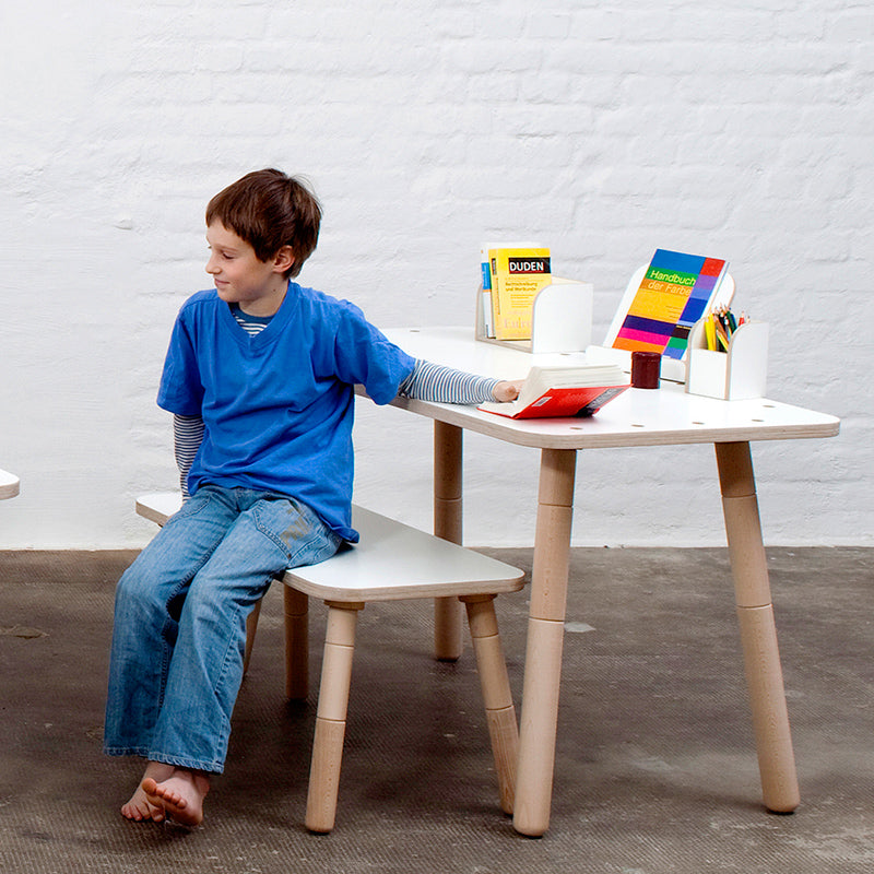 Growing Table Bücheraufsteller Bücherhalter in Weiß Birke