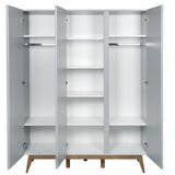 Quax Trendy Schrank 3 Türen 152 x 198 cm, Griffin Grey