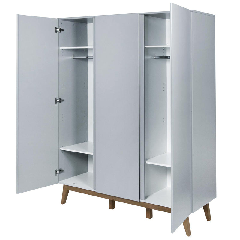 Quax Trendy Schrank 3 Türen 152 x 198 cm, Griffin Grey