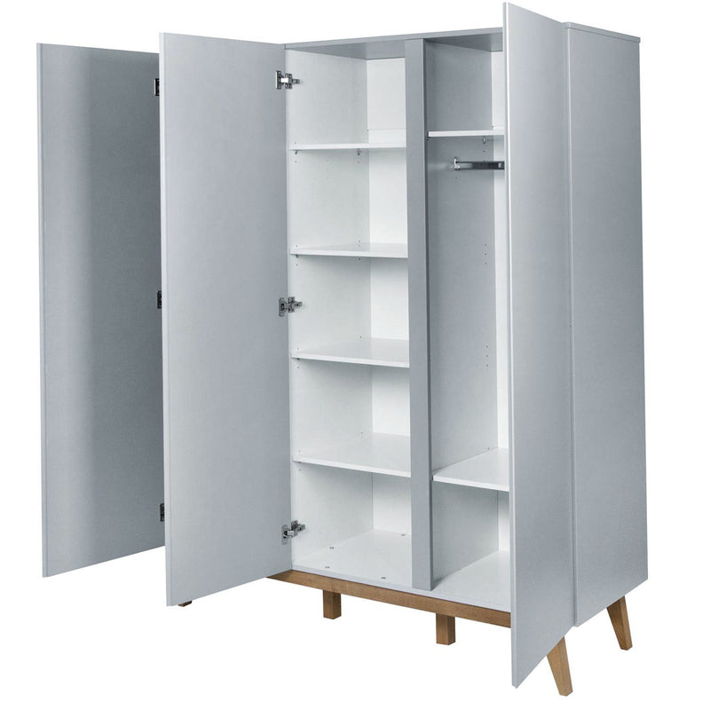 Quax Trendy Schrank 3 Türen 152 x 198 cm, Griffin Grey