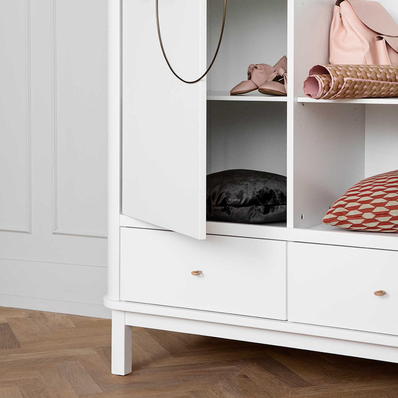 Oliver Furniture Wood Kleiderschrank 3-türig Weiß