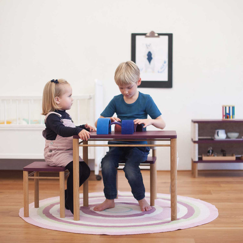 Coclico mitwachsendes Möbelset Kinderstuhl Clément, Kinderhocker Félix & Kindertisch Camille