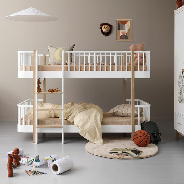 Oliver Furniture Wood Original Bunk Bed White/Oak 90x200 cm