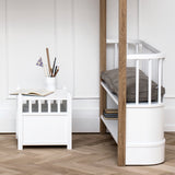 Oliver Furniture Wood Original Hochbett Weiß/Eiche 90x200 cm