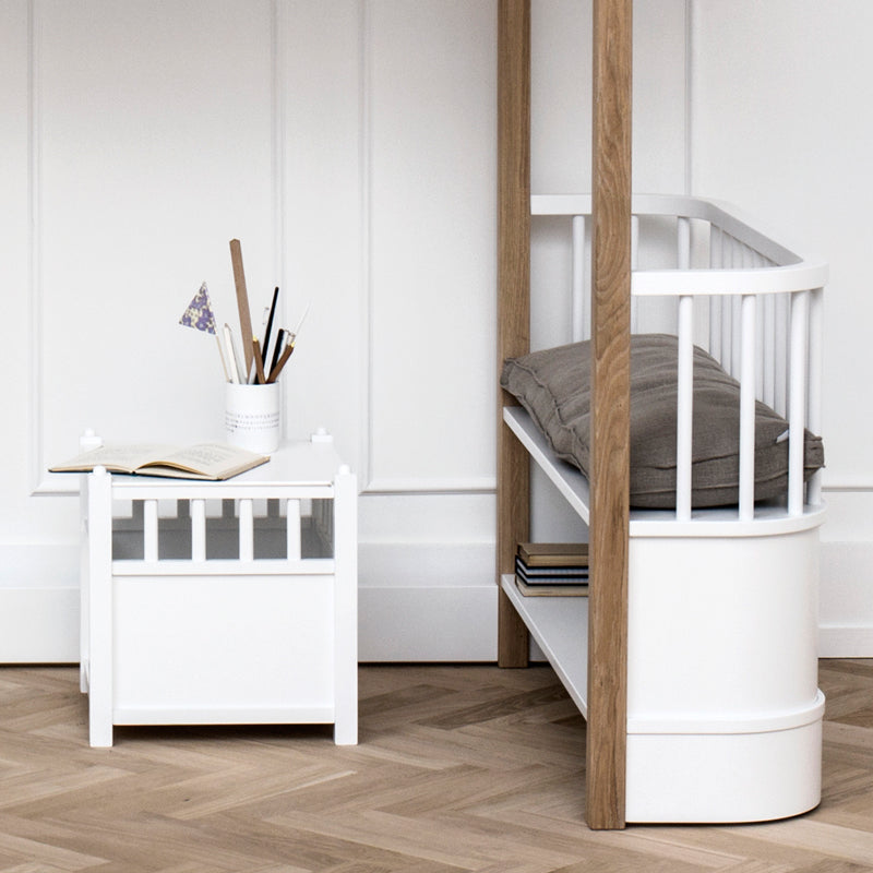 Oliver Furniture Wood Original Hochbett Weiß/Eiche 90x200 cm